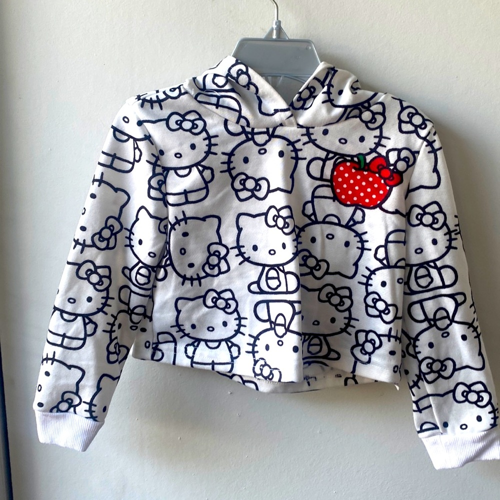 Hello kitty crop hoodie